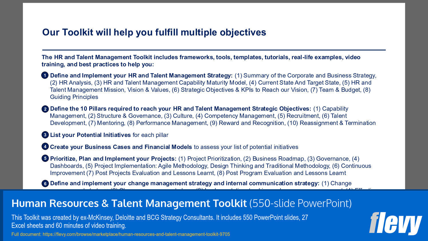 Human Resources & Talent Management Toolkit (550-slide PPT PowerPoint presentation slide deck (PPTX)) Preview Image