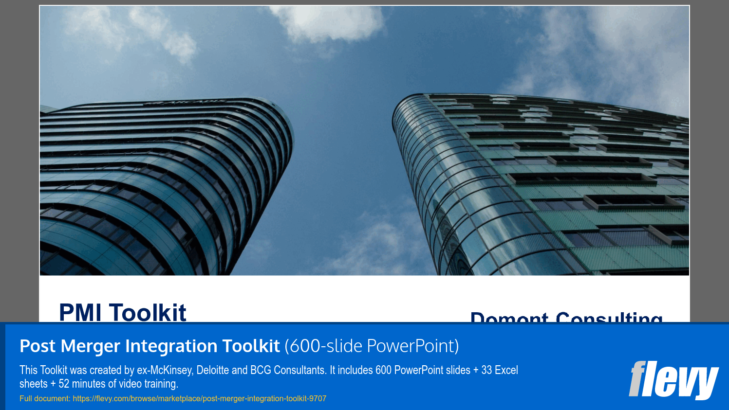 Post Merger Integration Toolkit (600-slide PPT PowerPoint presentation slide deck (PPTX)) Preview Image