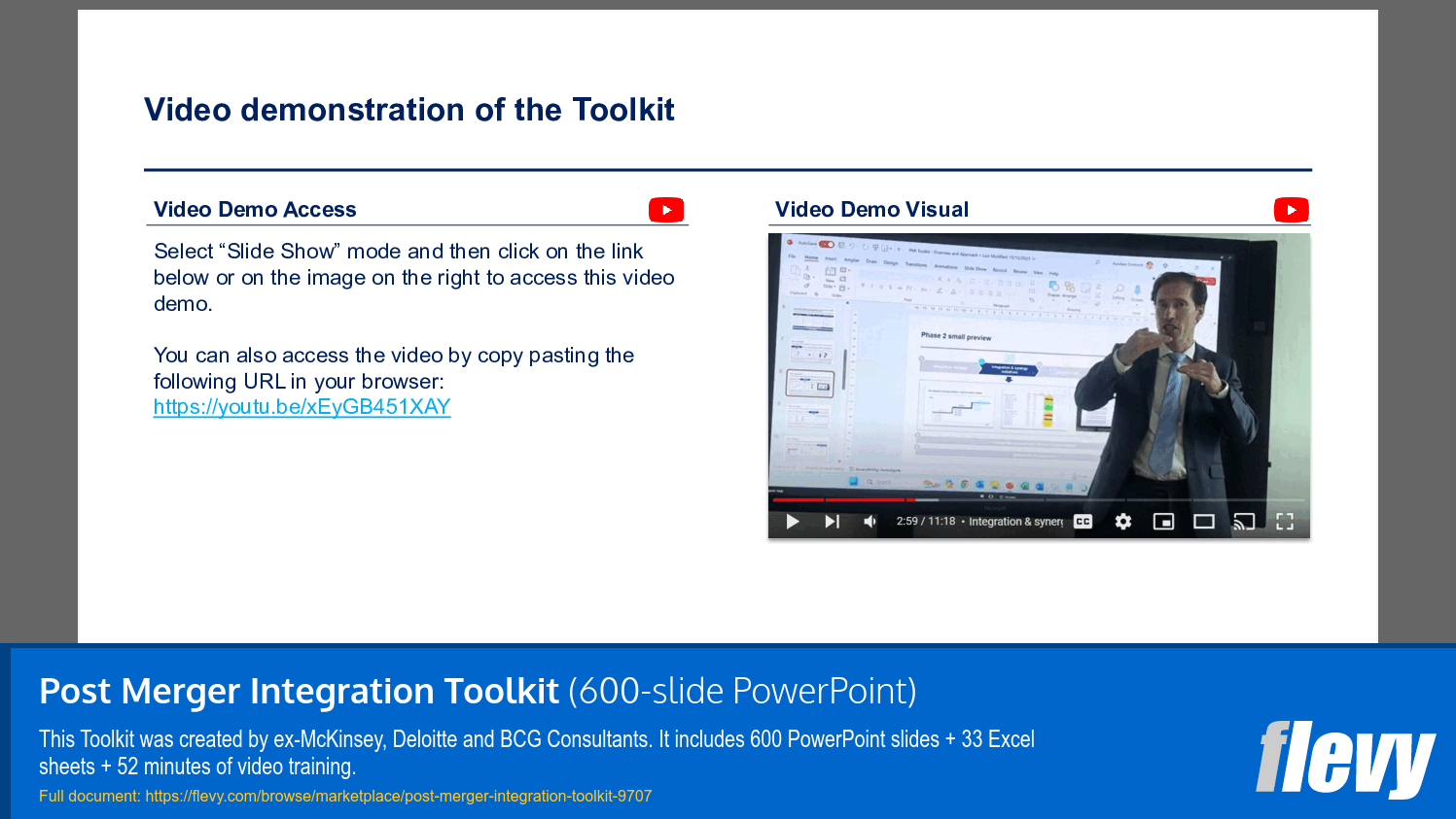 Post Merger Integration Toolkit (600-slide PPT PowerPoint presentation slide deck (PPTX)) Preview Image