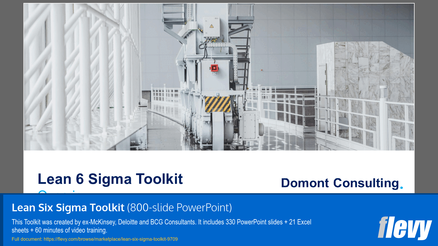 Lean Six Sigma Toolkit (800-slide PPT PowerPoint presentation slide deck (PPTX)) Preview Image