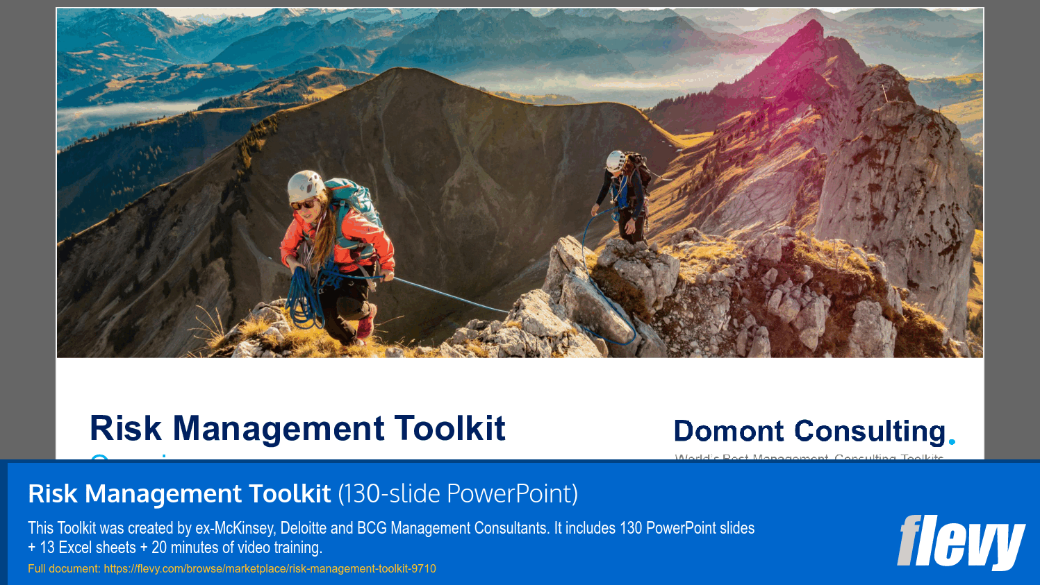 Risk Management Toolkit (130-slide PPT PowerPoint presentation slide deck (PPTX)) Preview Image