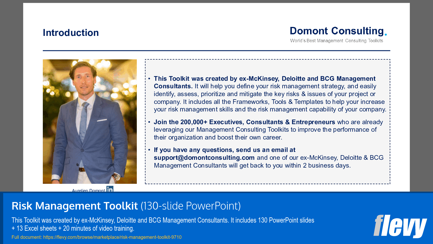 Risk Management Toolkit (130-slide PPT PowerPoint presentation slide deck (PPTX)) Preview Image