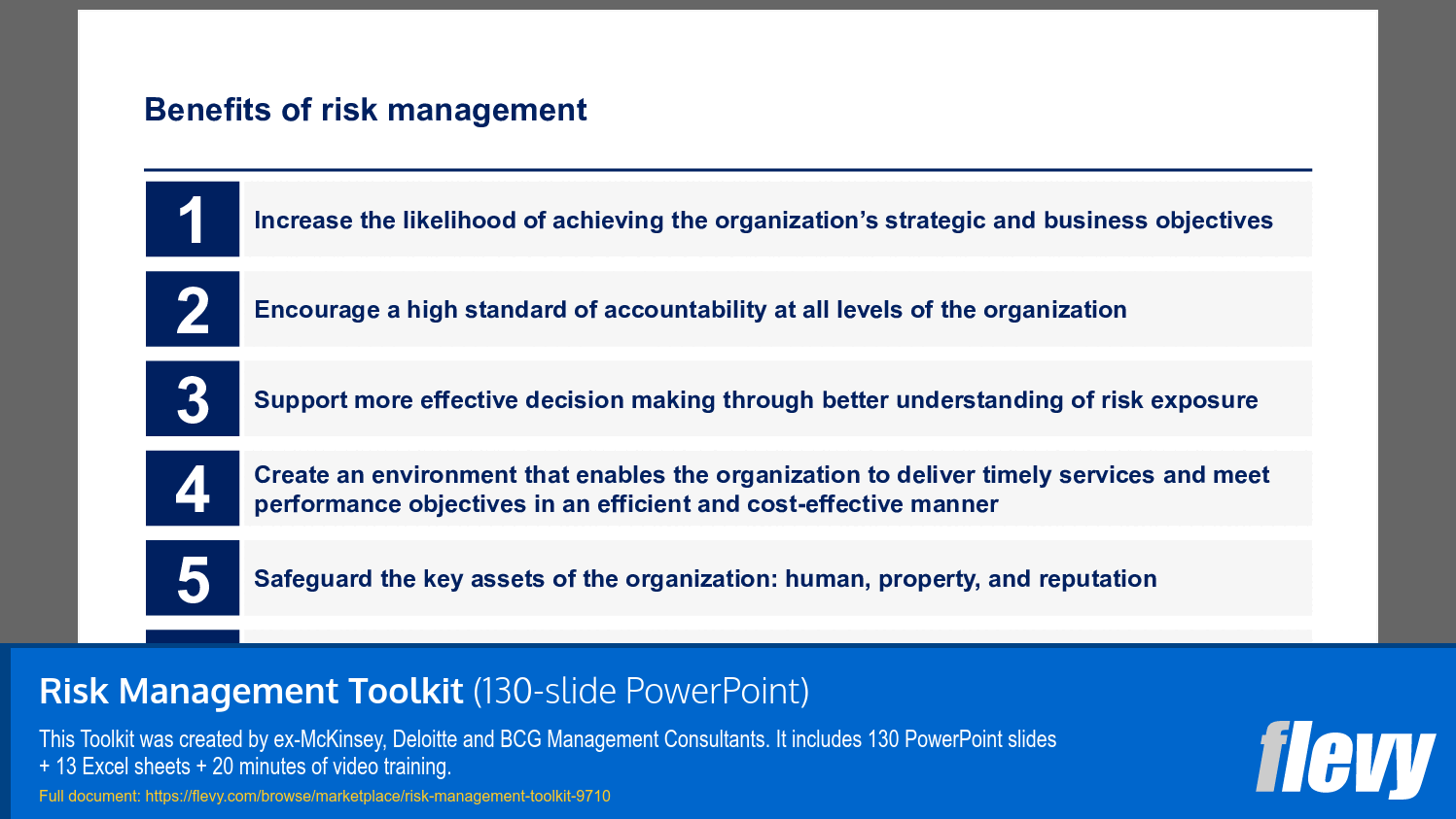 Risk Management Toolkit (130-slide PPT PowerPoint presentation slide deck (PPTX)) Preview Image