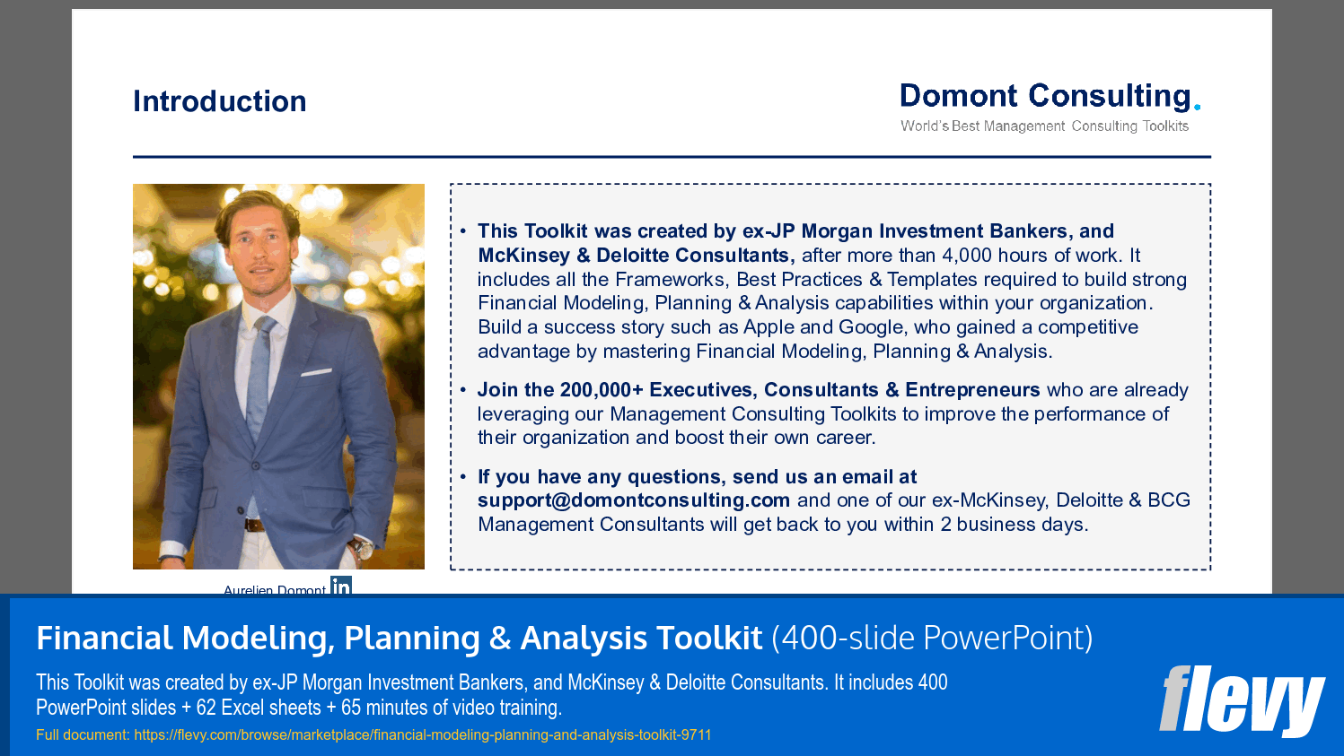 Financial Modeling, Planning & Analysis Toolkit (400-slide PPT PowerPoint presentation slide deck (PPTX)) Preview Image