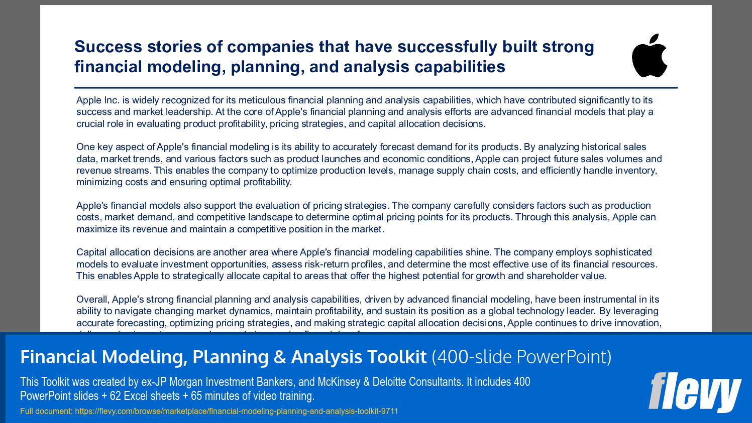 Financial Modeling, Planning & Analysis Toolkit (400-slide PPT PowerPoint presentation slide deck (PPTX)) Preview Image