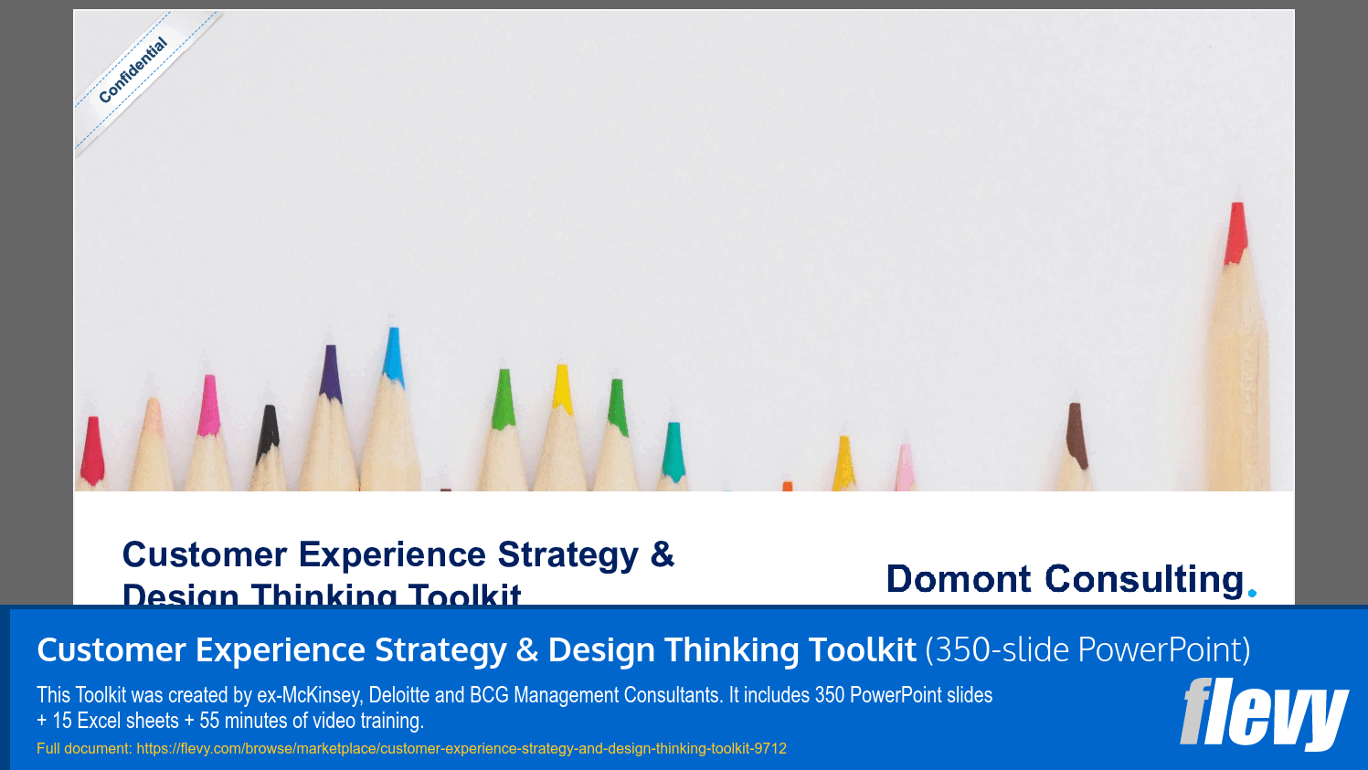 Customer Experience Strategy & Design Thinking Toolkit (350-slide PPT PowerPoint presentation slide deck (PPTX)) Preview Image