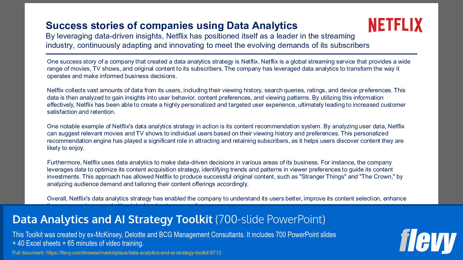 Data Analytics and AI Strategy Toolkit (700-slide PPT PowerPoint presentation slide deck (PPTX)) Preview Image