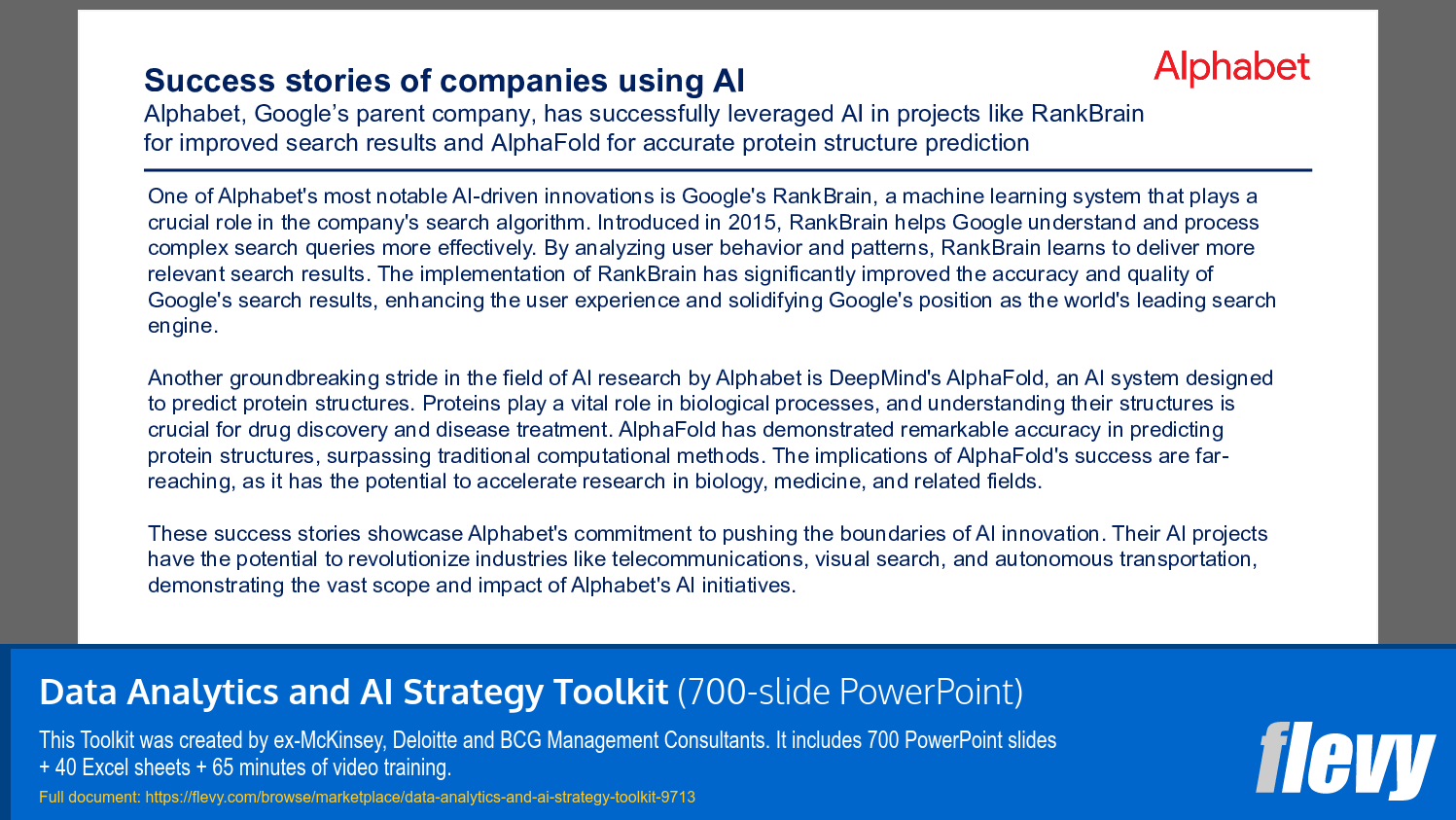 Data Analytics and AI Strategy Toolkit (700-slide PPT PowerPoint presentation slide deck (PPTX)) Preview Image