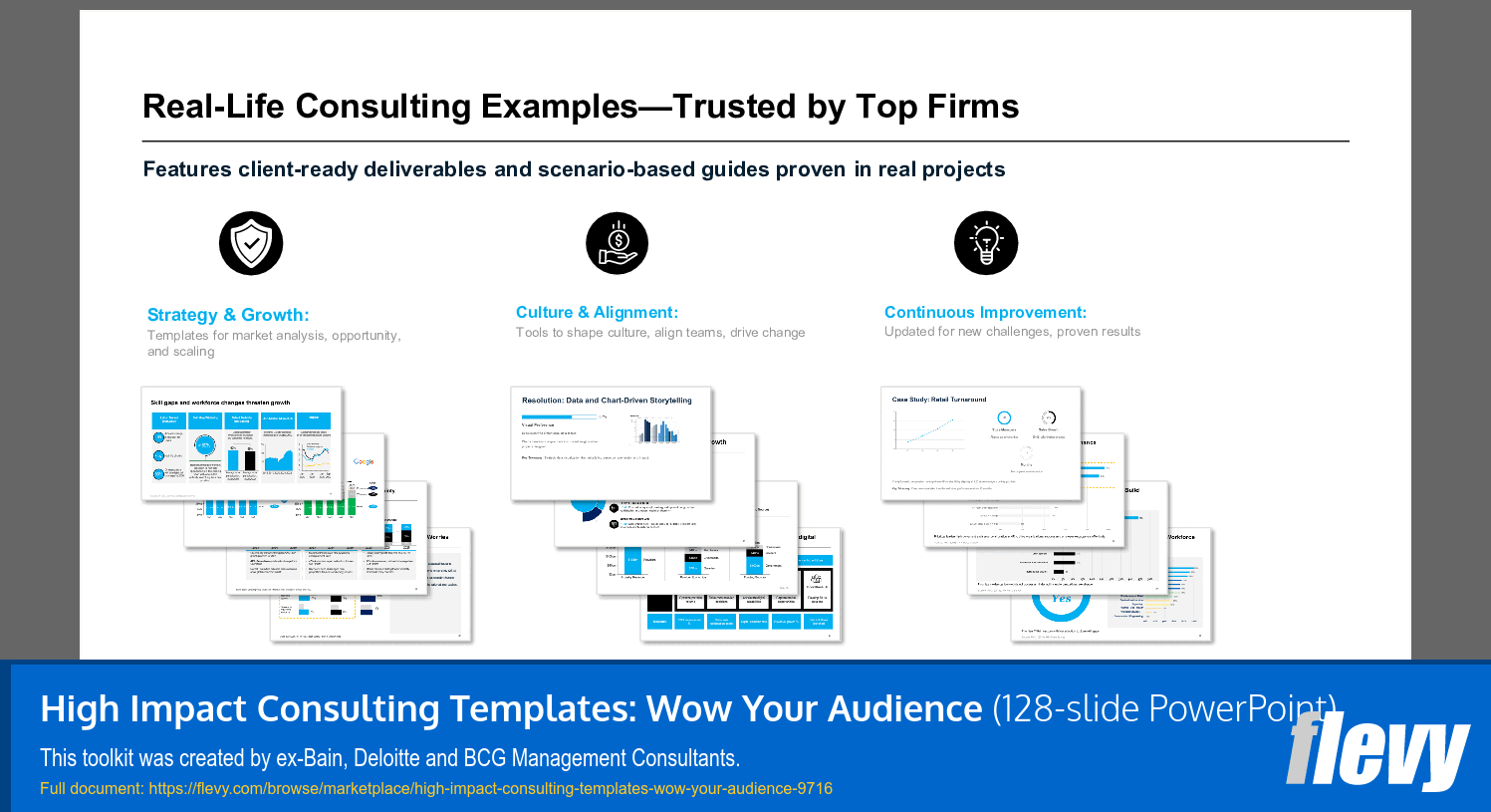 High Impact Consulting Templates: Wow Your Audience (128-slide PPT PowerPoint presentation slide deck (PPTX)) Preview Image