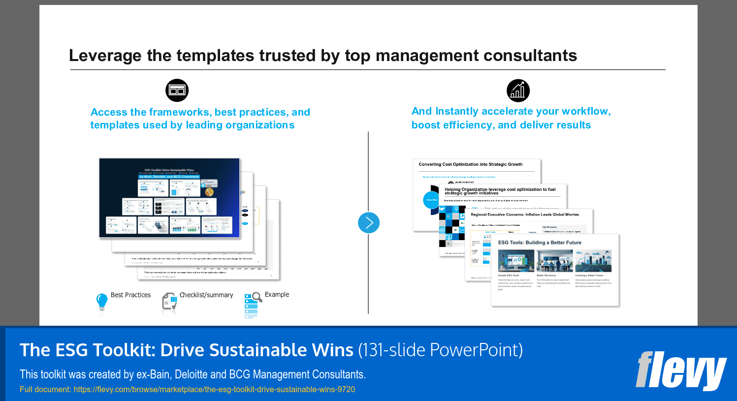 The ESG Toolkit: Drive Sustainable Wins (131-slide PPT PowerPoint presentation slide deck (PPTX)) Preview Image
