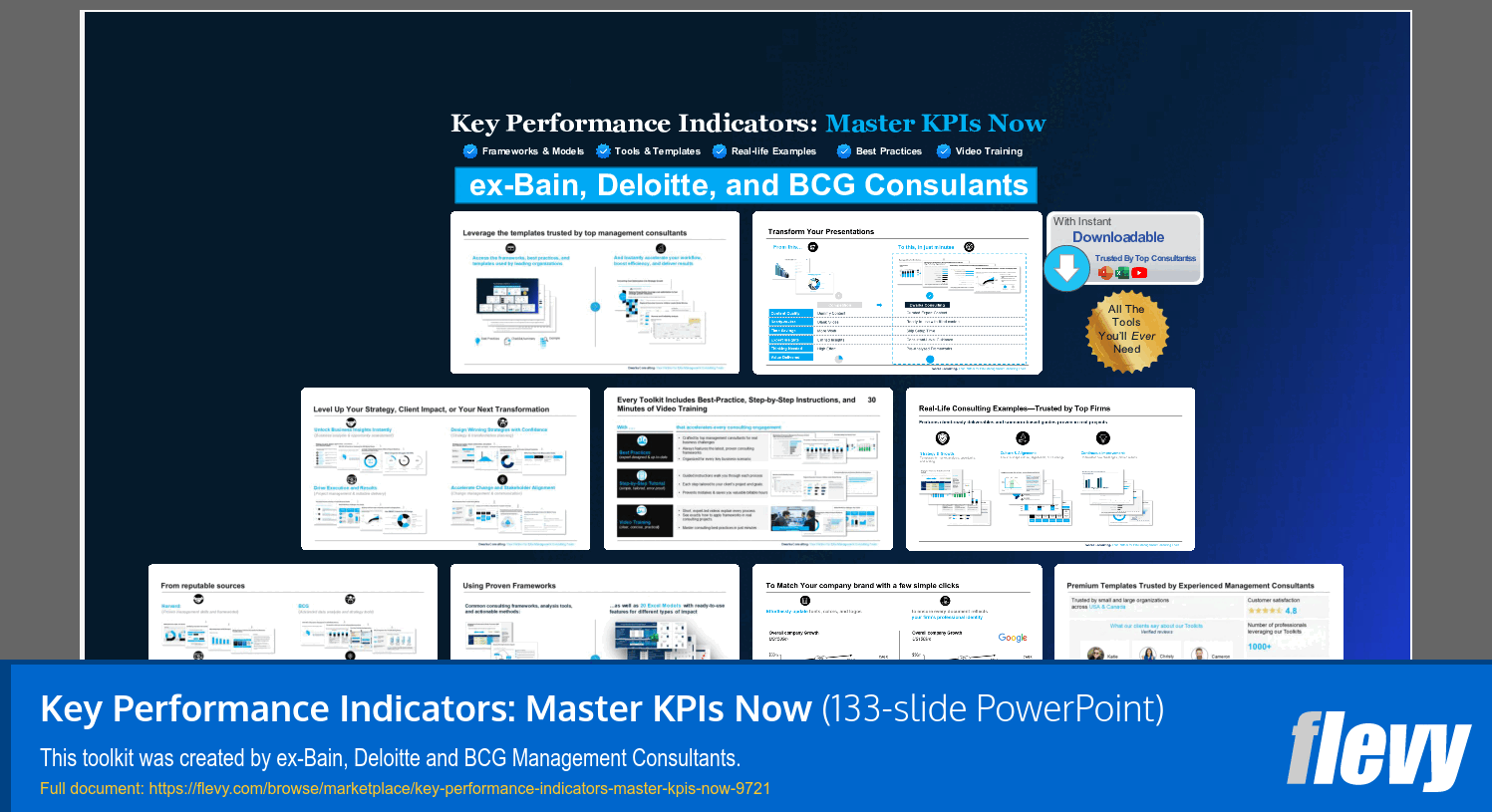 Key Performance Indicators: Master KPIs Now (133-slide PPT PowerPoint presentation slide deck (PPTX)) Preview Image
