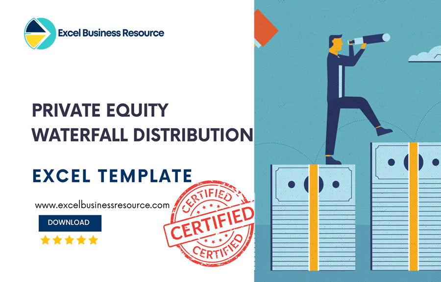 Fund Distribution Waterfall Model with Carried Interest (Excel template (XLSX)) Preview Image
