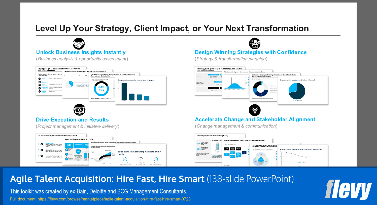 Agile Talent Acquisition: Hire Fast, Hire Smart (138-slide PPT PowerPoint presentation slide deck (PPTX)) Preview Image
