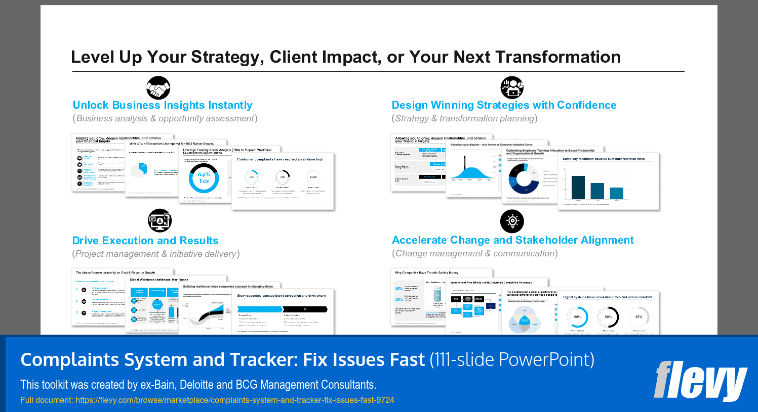 Complaints System and Tracker: Fix Issues Fast (111-slide PPT PowerPoint presentation slide deck (PPTX)) Preview Image