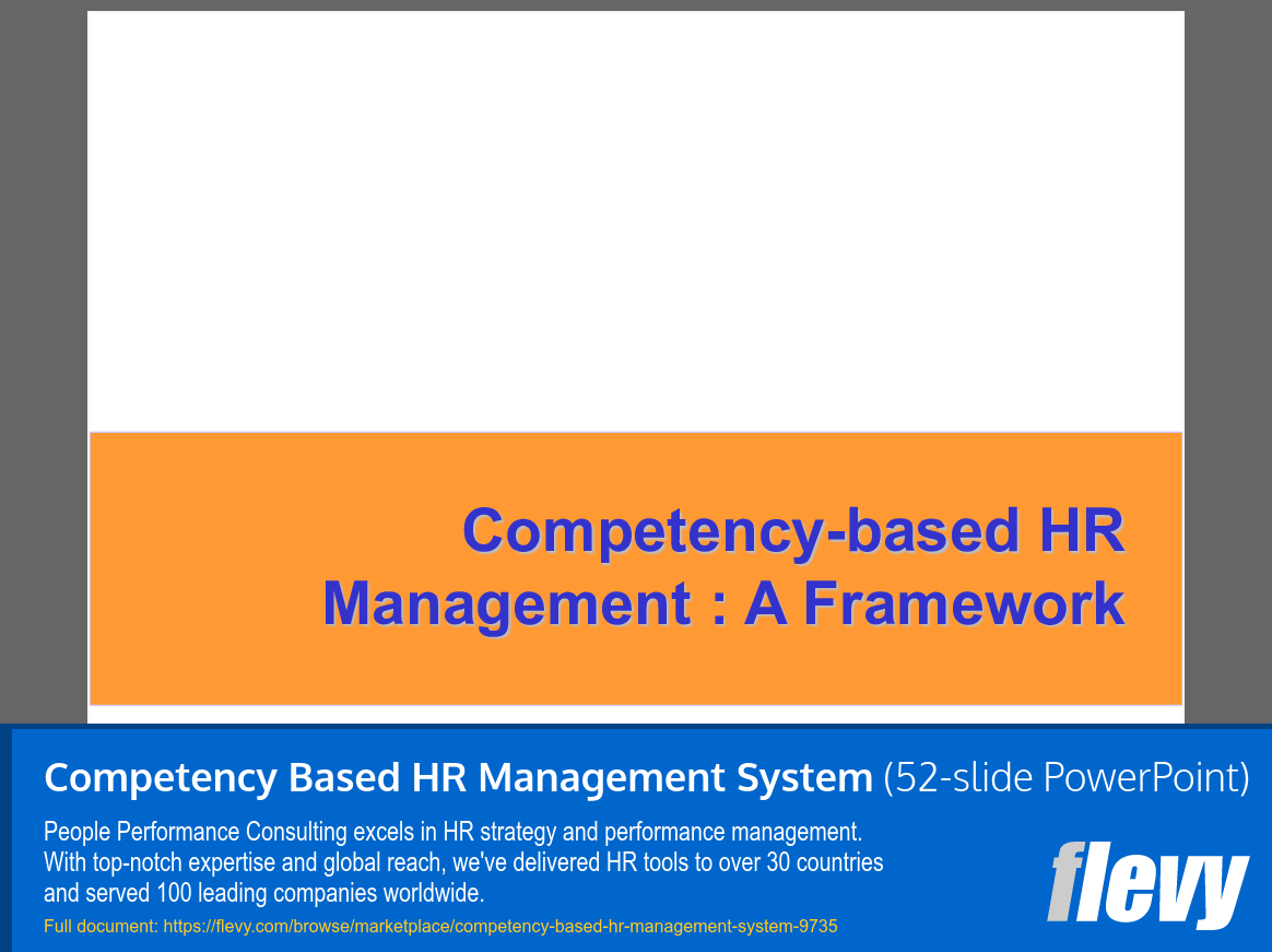 Competency Based HR Management System (52-slide PPT PowerPoint presentation slide deck (PPTX)) Preview Image