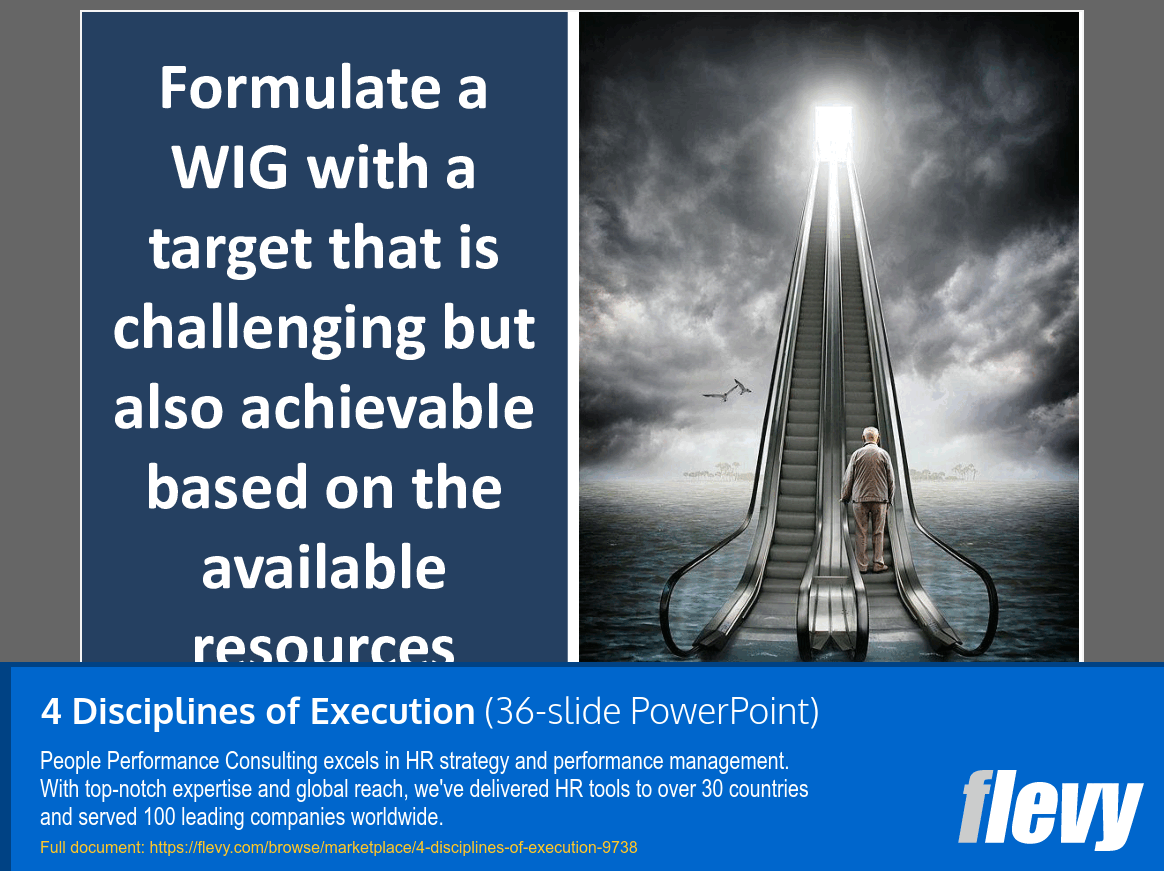 4 Disciplines of Execution (36-slide PPT PowerPoint presentation slide deck (PPTX)) Preview Image