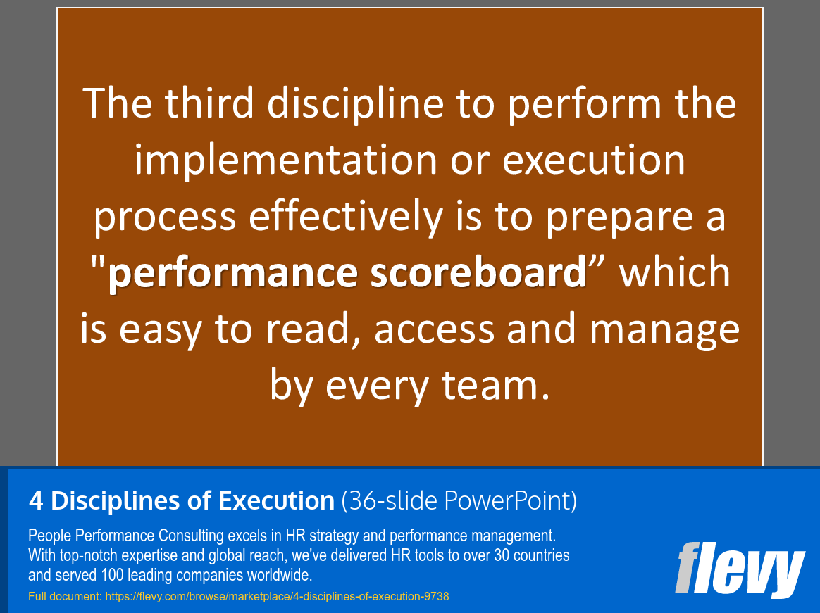 4 Disciplines of Execution (36-slide PPT PowerPoint presentation slide deck (PPTX)) Preview Image
