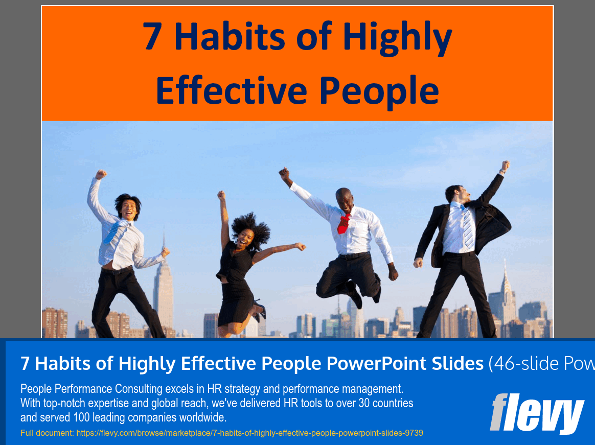 7 Habits of Highly Effective People Book Summary (46-slide PPT PowerPoint presentation slide deck (PPTX)) Preview Image