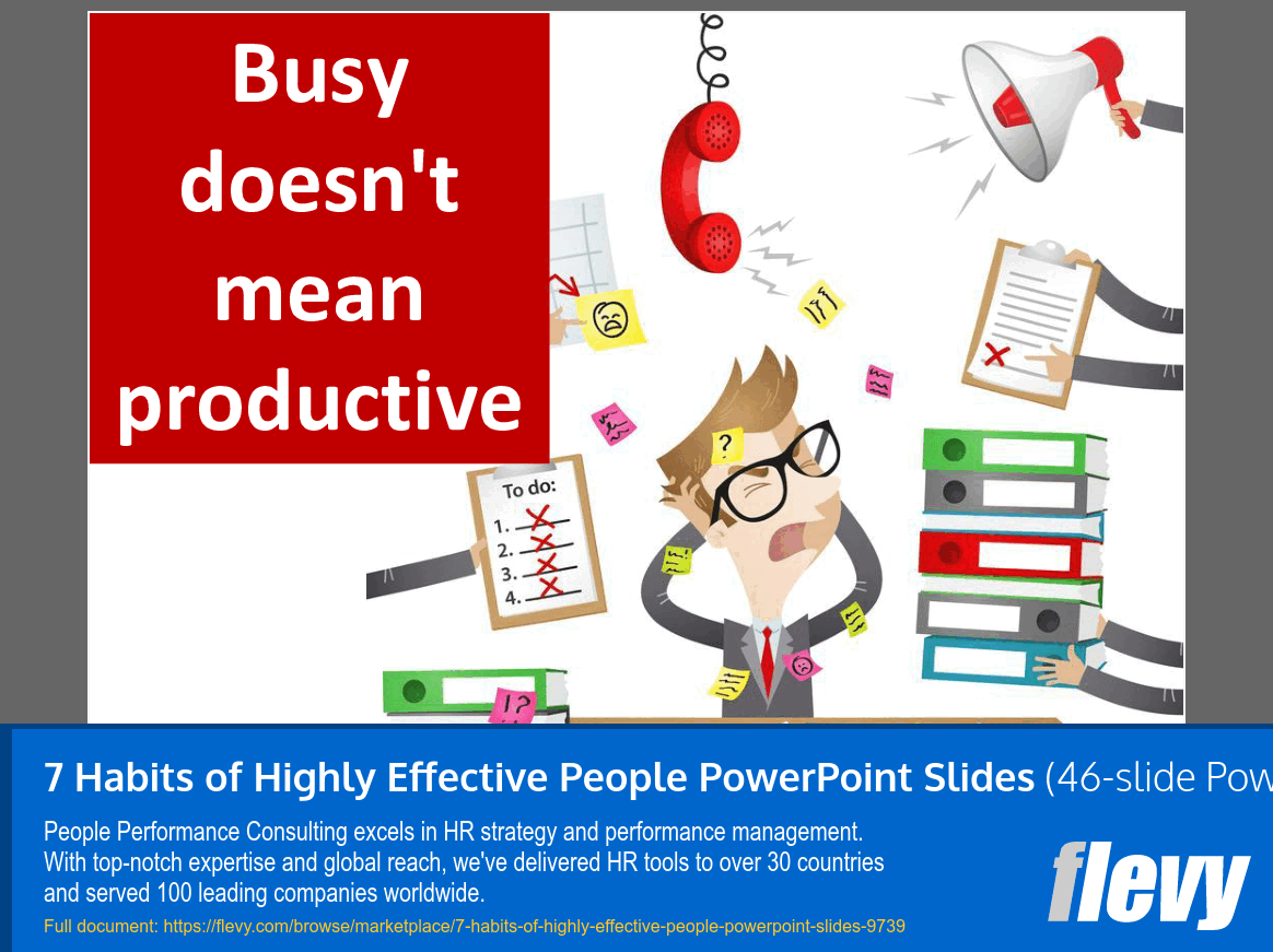 7 Habits of Highly Effective People Book Summary (46-slide PPT PowerPoint presentation slide deck (PPTX)) Preview Image