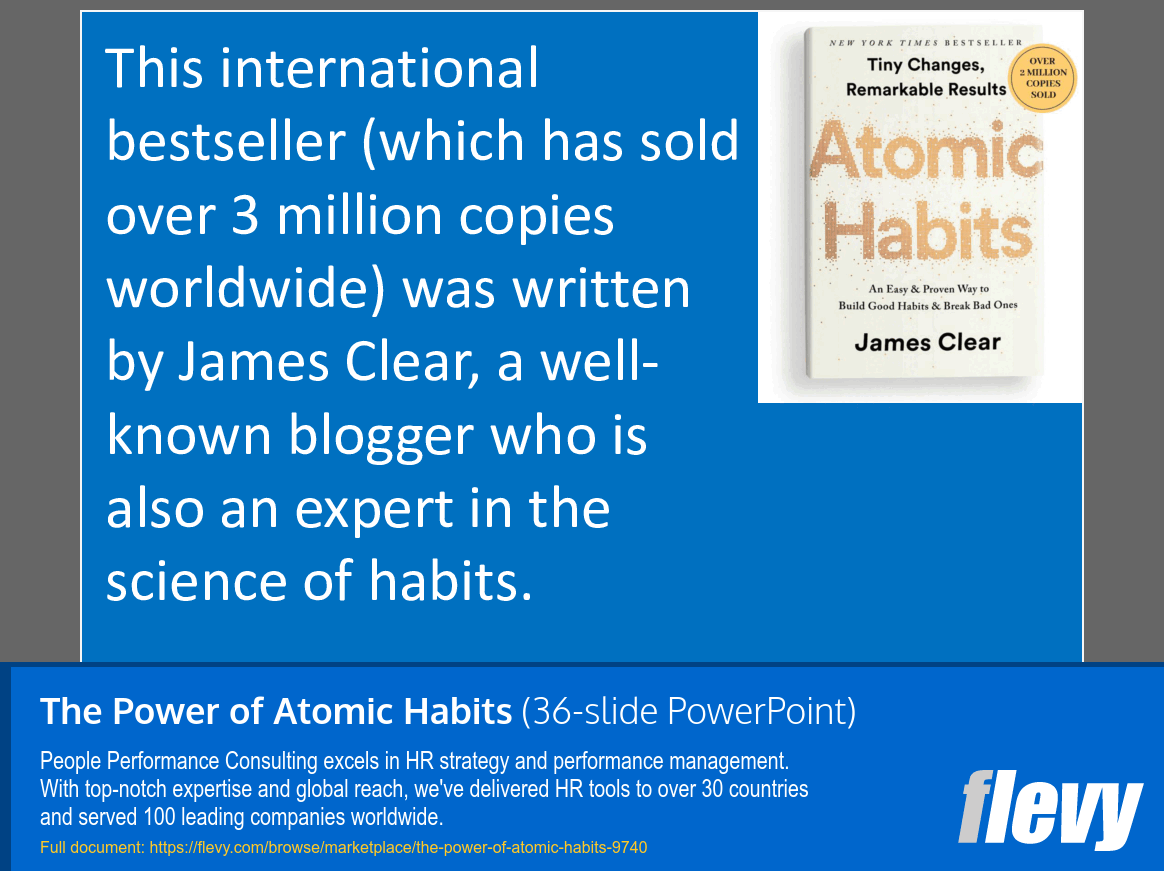 The Power of Atomic Habits Book Summary (36-slide PPT PowerPoint presentation slide deck (PPTX)) Preview Image