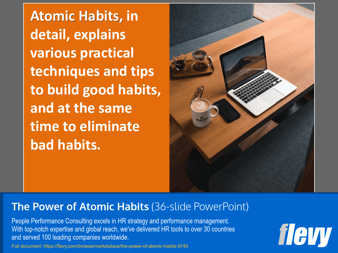 The Power of Atomic Habits Book Summary (36-slide PPT PowerPoint presentation slide deck (PPTX)) Preview Image