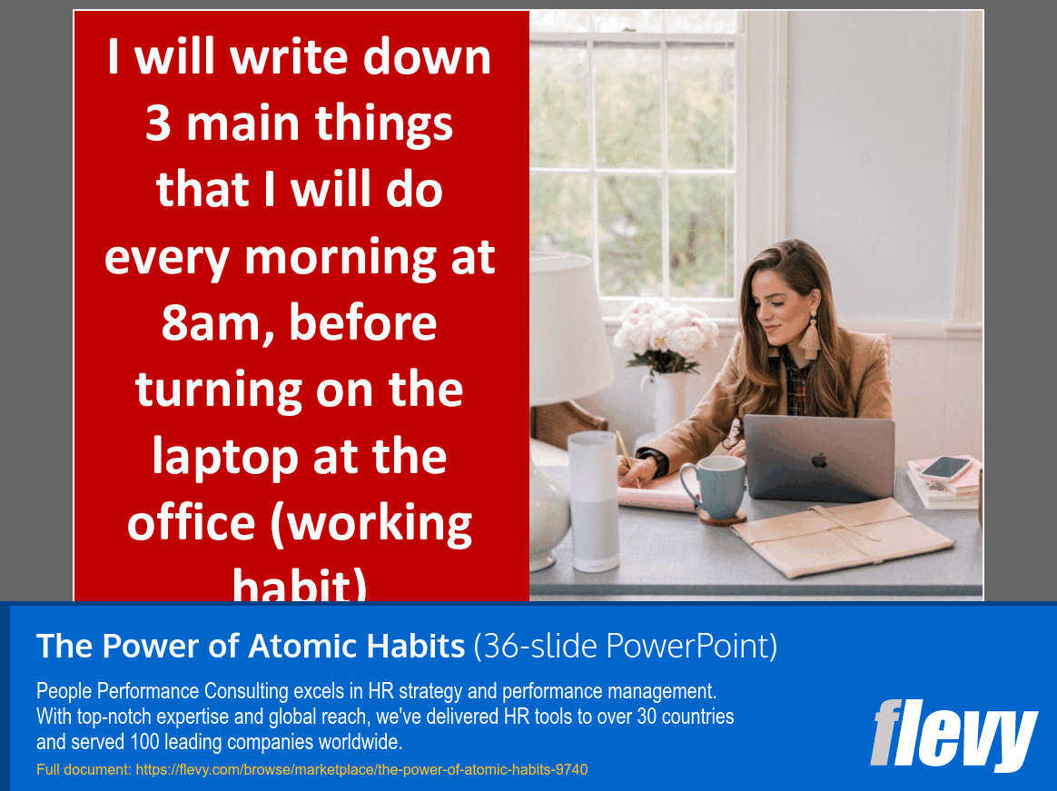 The Power of Atomic Habits Book Summary (36-slide PPT PowerPoint presentation slide deck (PPTX)) Preview Image