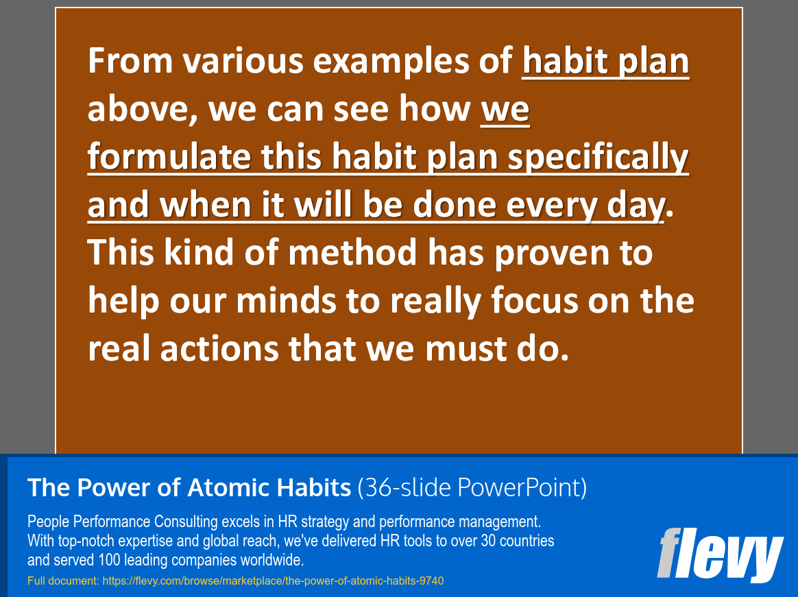 The Power of Atomic Habits Book Summary (36-slide PPT PowerPoint presentation slide deck (PPTX)) Preview Image