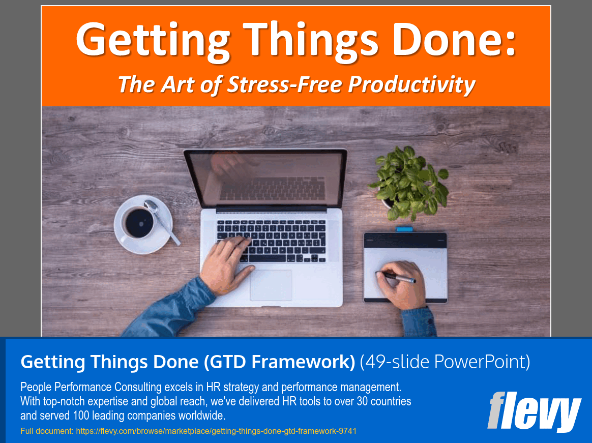 Getting Things Done (GTD Framework) (49-slide PPT PowerPoint presentation slide deck (PPTX)) Preview Image