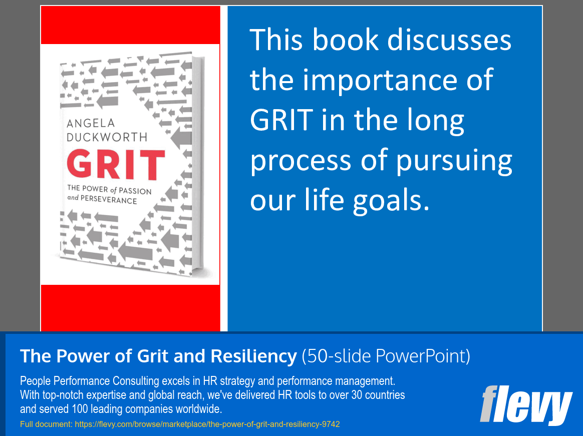 The Power of Grit and Resiliency Book Summary (50-slide PPT PowerPoint presentation slide deck (PPTX)) Preview Image