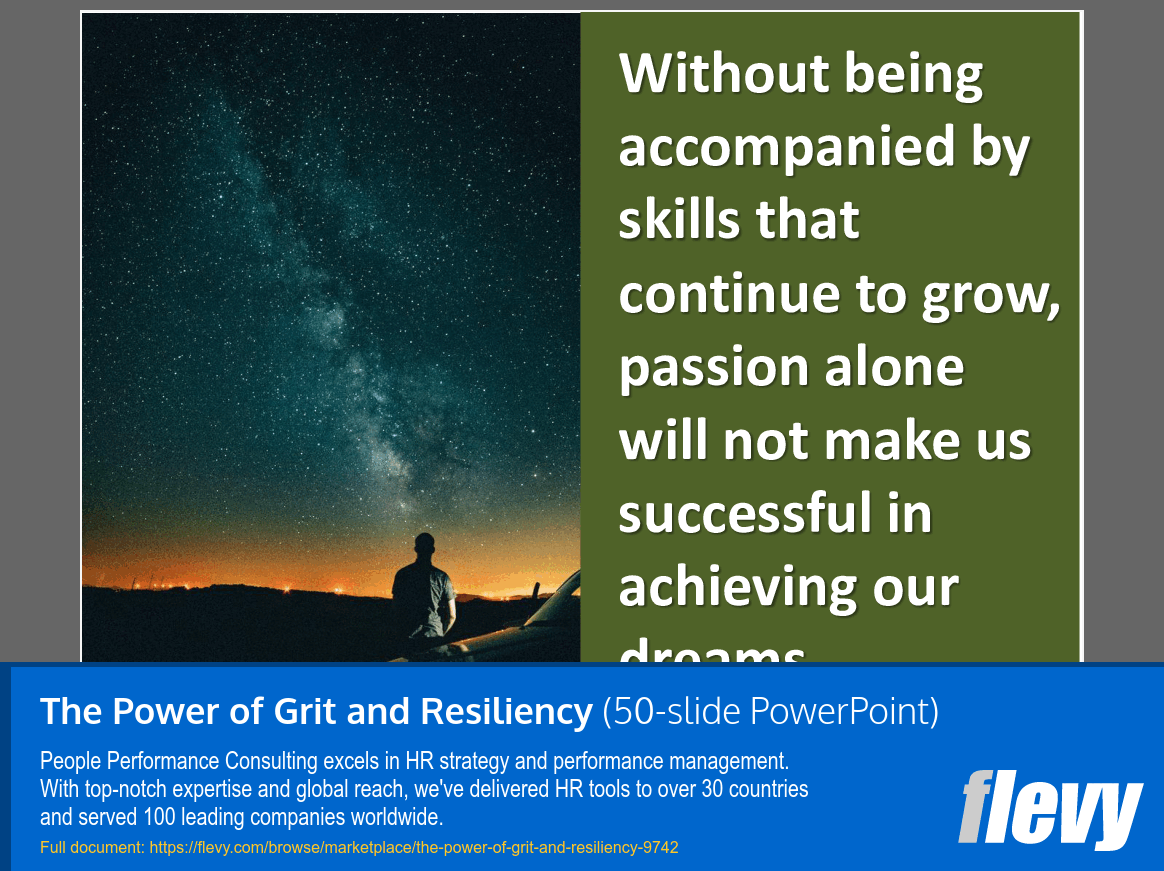 The Power of Grit and Resiliency Book Summary (50-slide PPT PowerPoint presentation slide deck (PPTX)) Preview Image