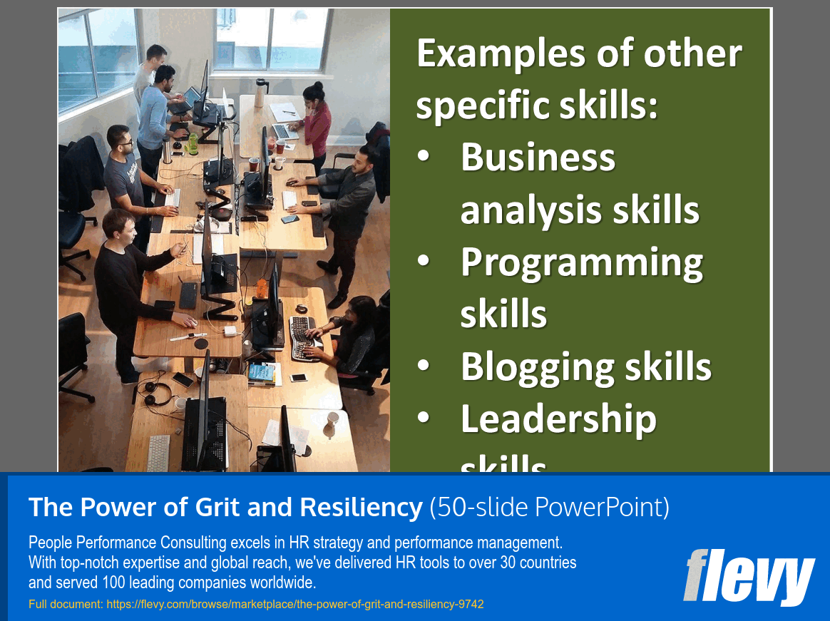 The Power of Grit and Resiliency Book Summary (50-slide PPT PowerPoint presentation slide deck (PPTX)) Preview Image
