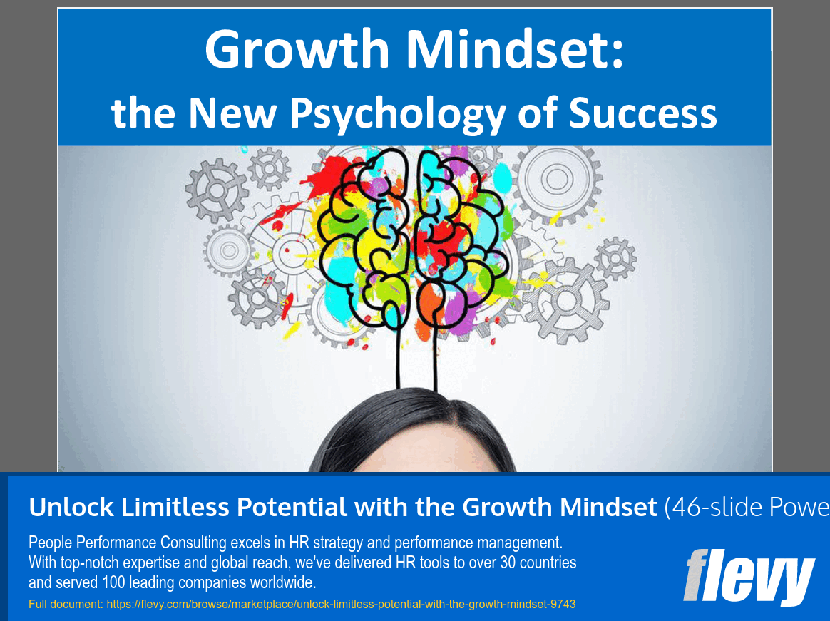 Unlock Limitless Potential with the Growth Mindset (46-slide PPT PowerPoint presentation slide deck (PPTX)) Preview Image