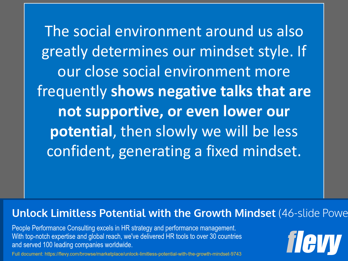 Unlock Limitless Potential with the Growth Mindset (46-slide PPT PowerPoint presentation slide deck (PPTX)) Preview Image