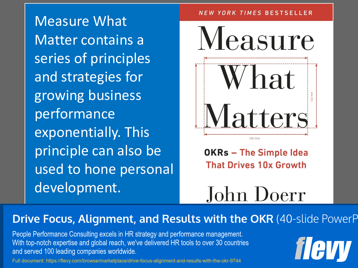 Drive Focus, Alignment, and Results with the OKR (40-slide PPT PowerPoint presentation slide deck (PPTX)) Preview Image
