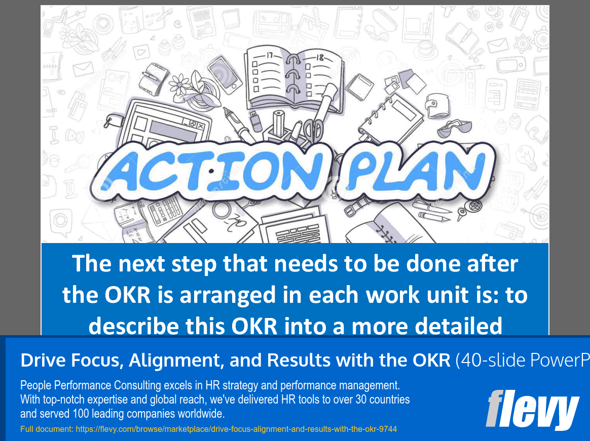 Drive Focus, Alignment, and Results with the OKR (40-slide PPT PowerPoint presentation slide deck (PPTX)) Preview Image