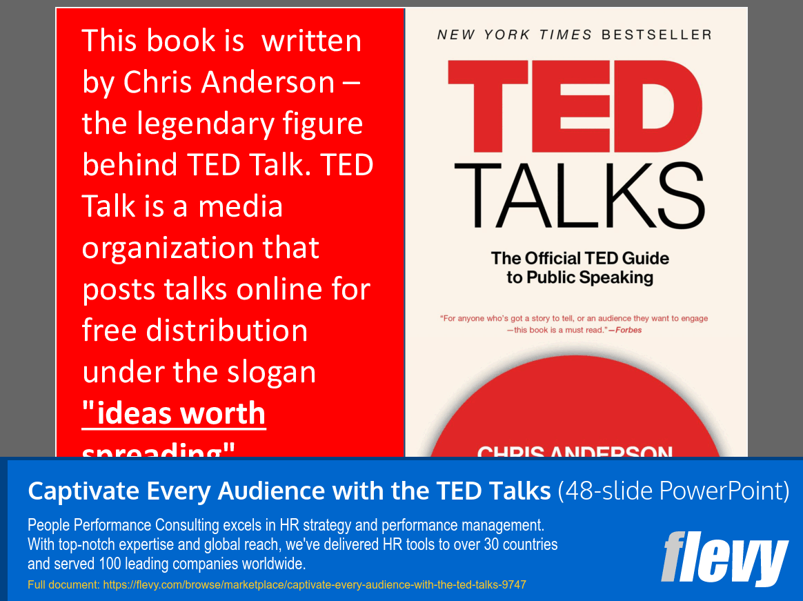 Captivate Every Audience with the TED Talks (48-slide PPT PowerPoint presentation slide deck (PPTX)) Preview Image