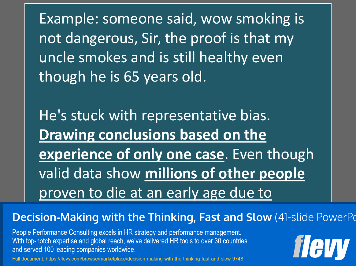 Decision-Making with the Thinking, Fast and Slow (41-slide PPT PowerPoint presentation slide deck (PPTX)) Preview Image
