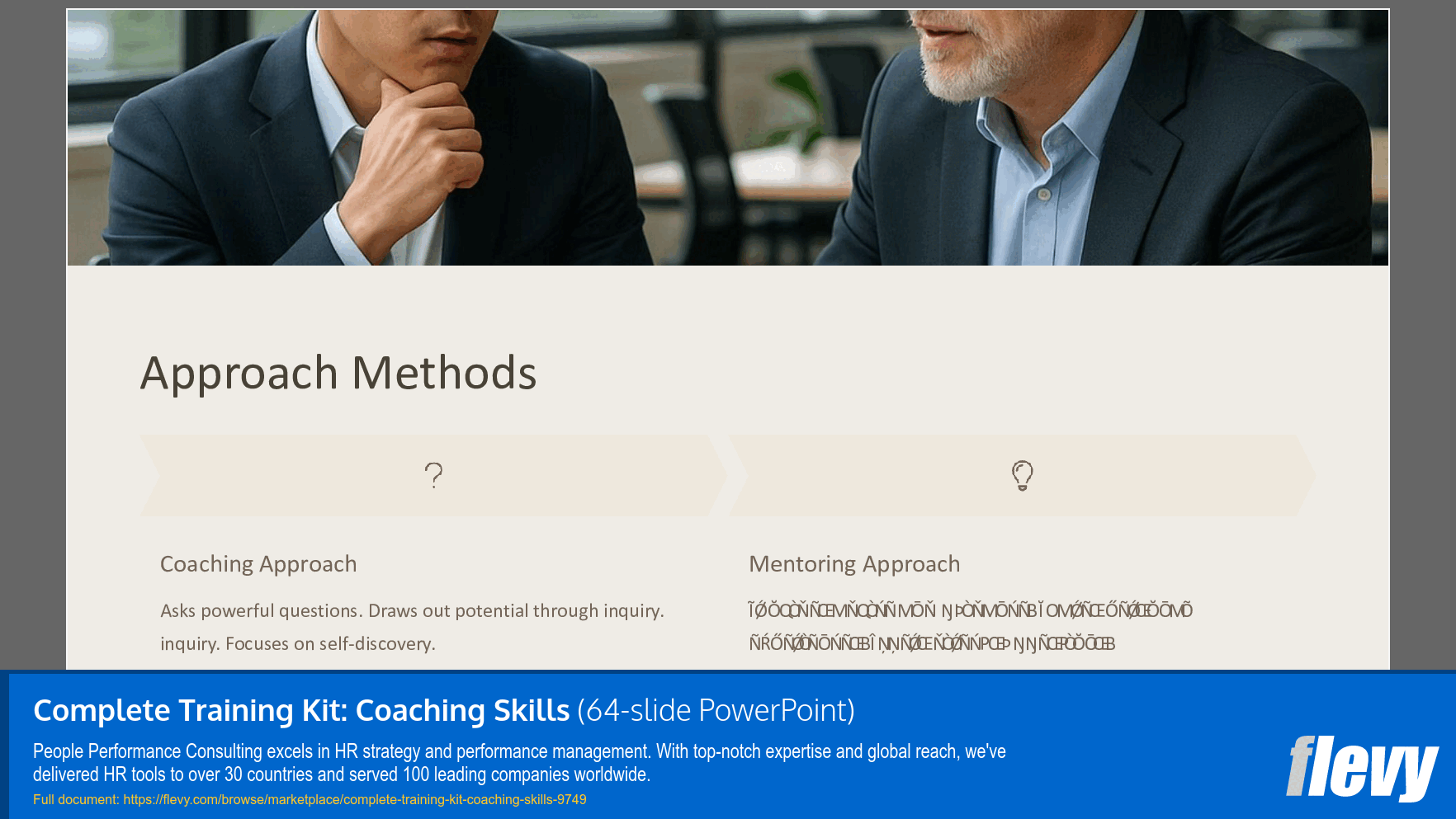 Complete Training Kit: Coaching Skills (64-slide PPT PowerPoint presentation slide deck (PPTX)) Preview Image