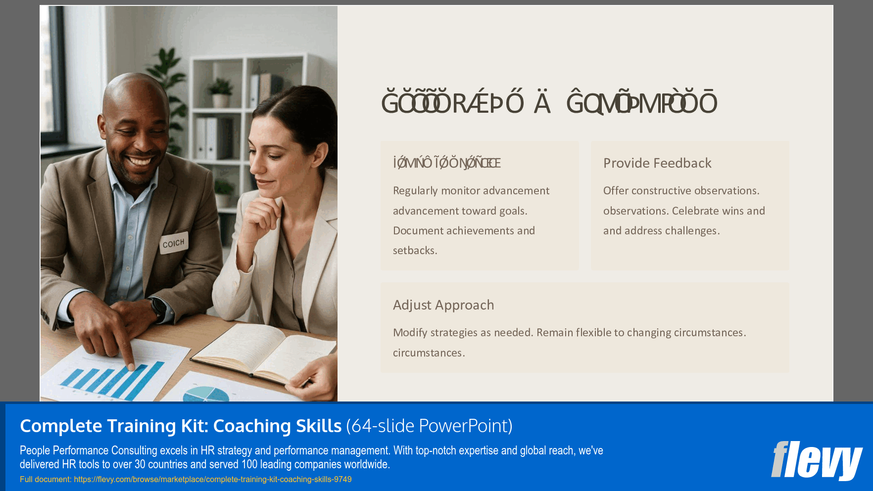 Complete Training Kit: Coaching Skills (64-slide PPT PowerPoint presentation slide deck (PPTX)) Preview Image