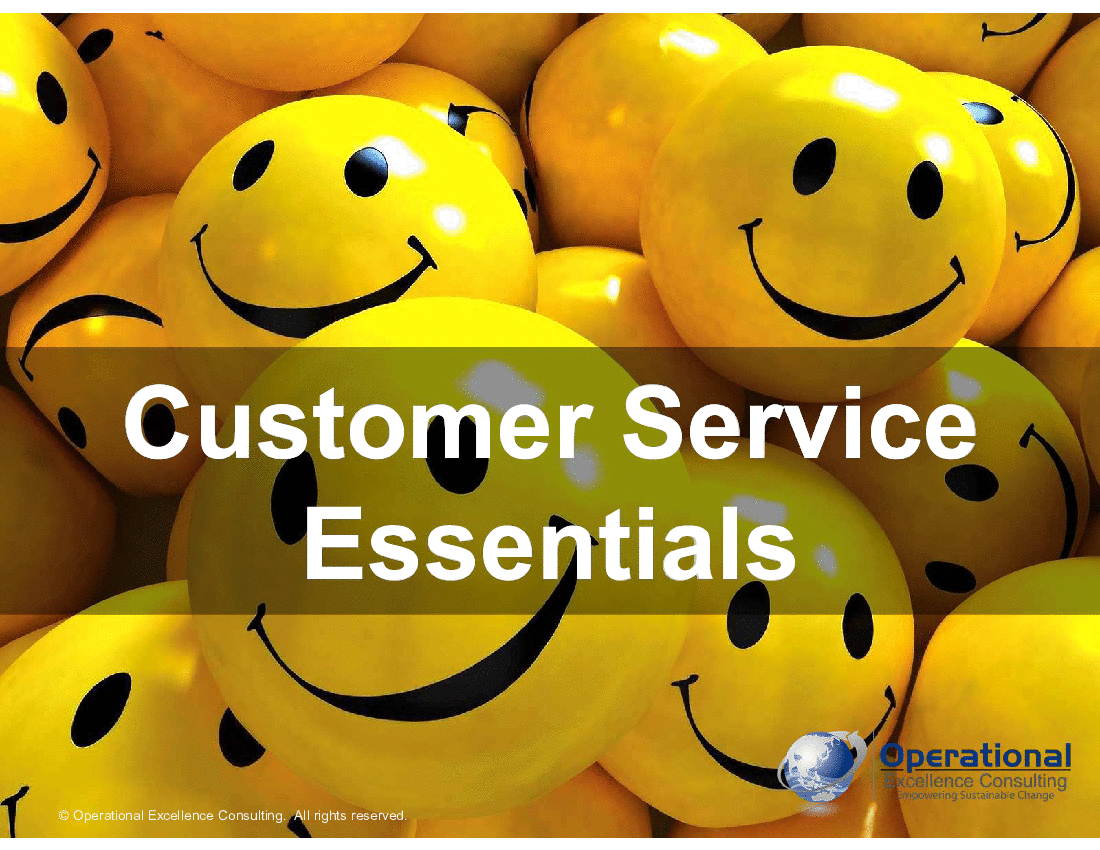 Customer Service Essentials (102-slide PowerPoint presentation (PPTX)) Preview Image