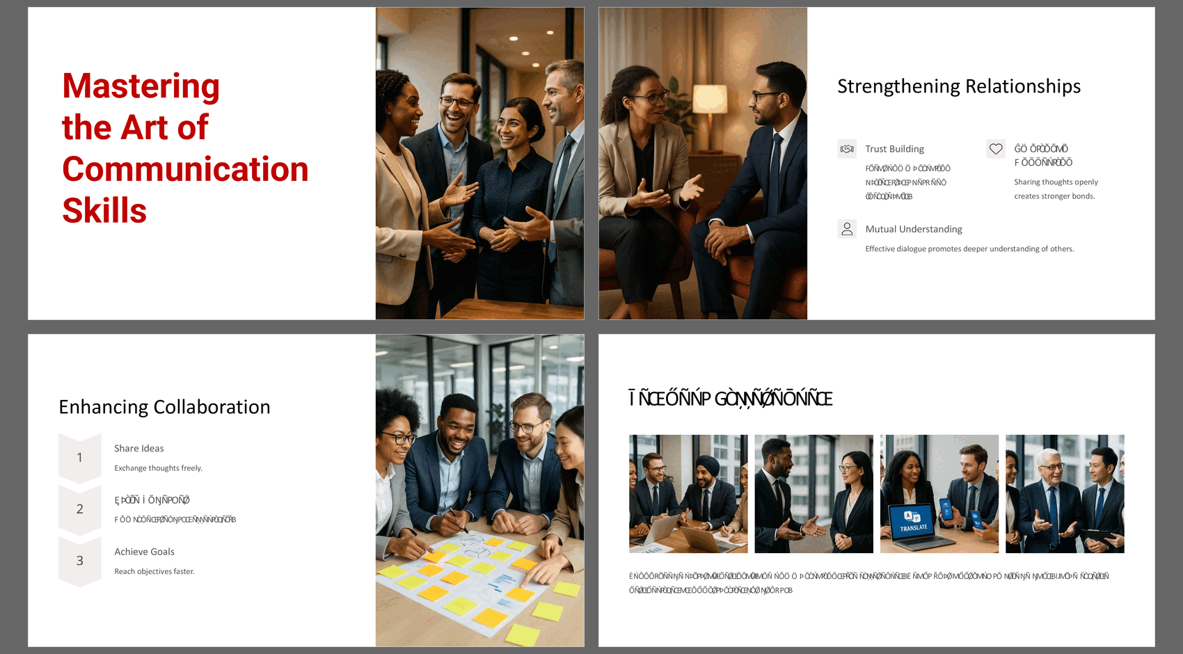 Communication Skills for Professional Excellence (70-slide PPT PowerPoint presentation slide deck (PPTX)) Preview Image