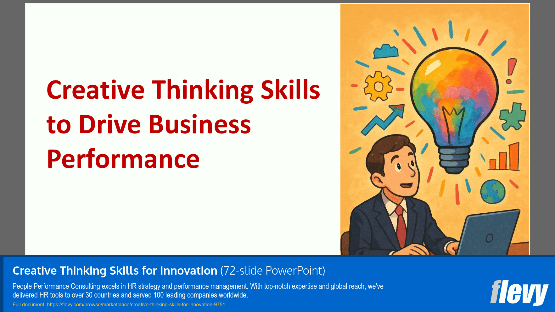 Creative Thinking Skills for Innovation (72-slide PPT PowerPoint presentation slide deck (PPTX)) Preview Image