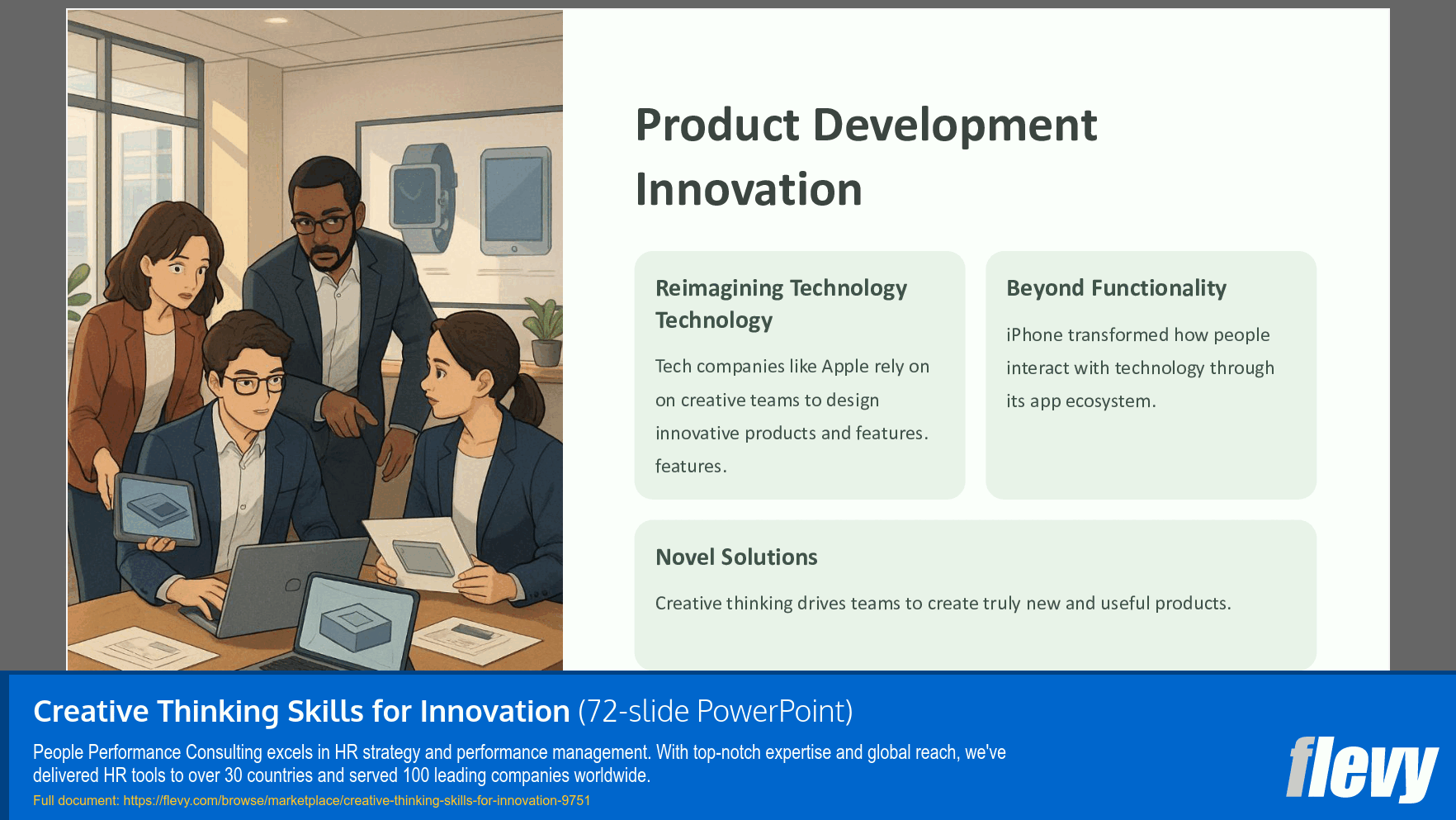 Creative Thinking Skills for Innovation (72-slide PPT PowerPoint presentation slide deck (PPTX)) Preview Image