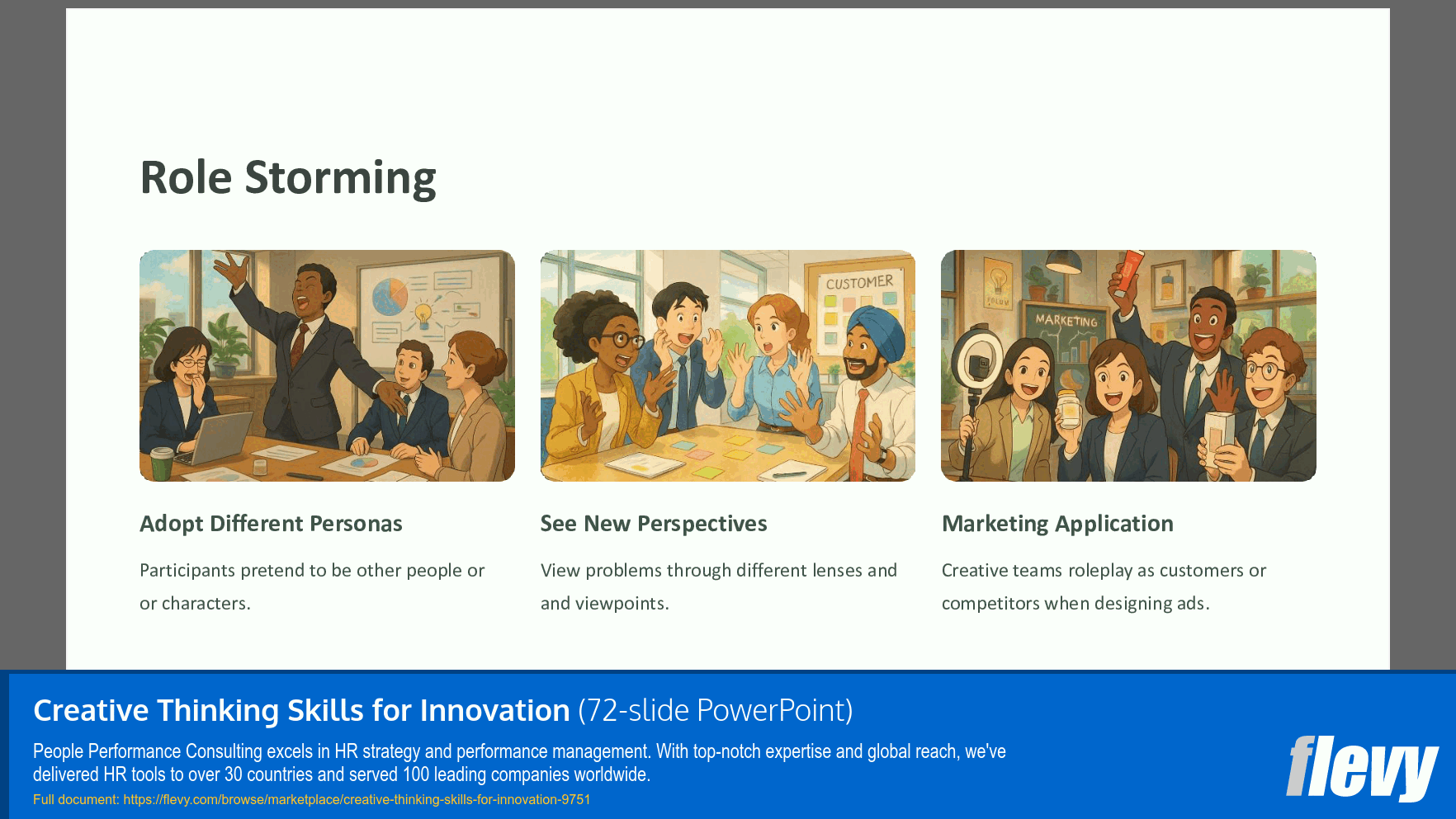 Creative Thinking Skills for Innovation (72-slide PPT PowerPoint presentation slide deck (PPTX)) Preview Image