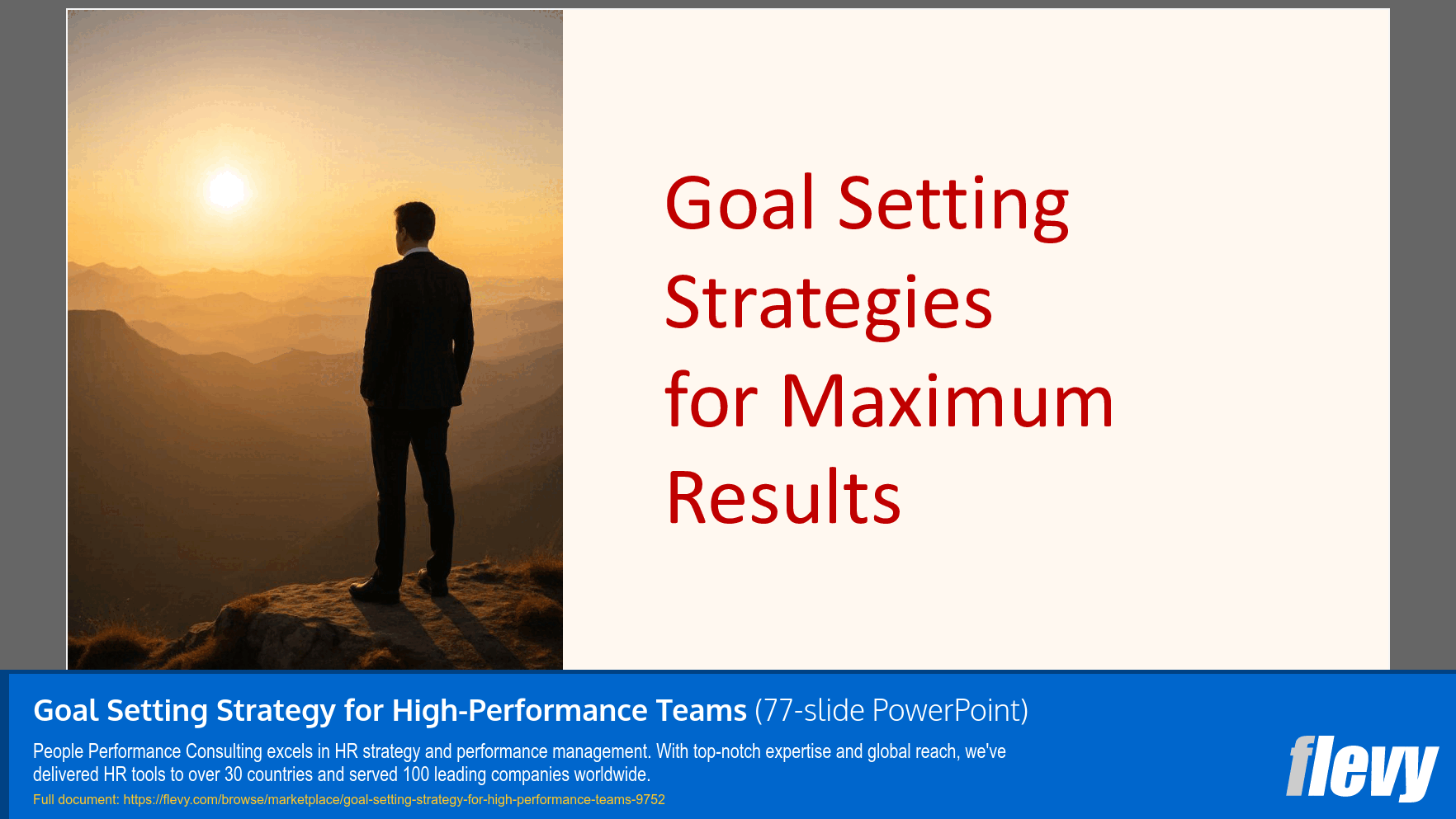 Goal Setting Strategy for High-Performance Teams (77-slide PPT PowerPoint presentation slide deck (PPTX)) Preview Image
