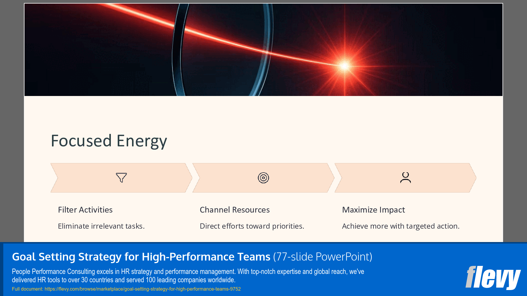 Goal Setting Strategy for High-Performance Teams (77-slide PPT PowerPoint presentation slide deck (PPTX)) Preview Image