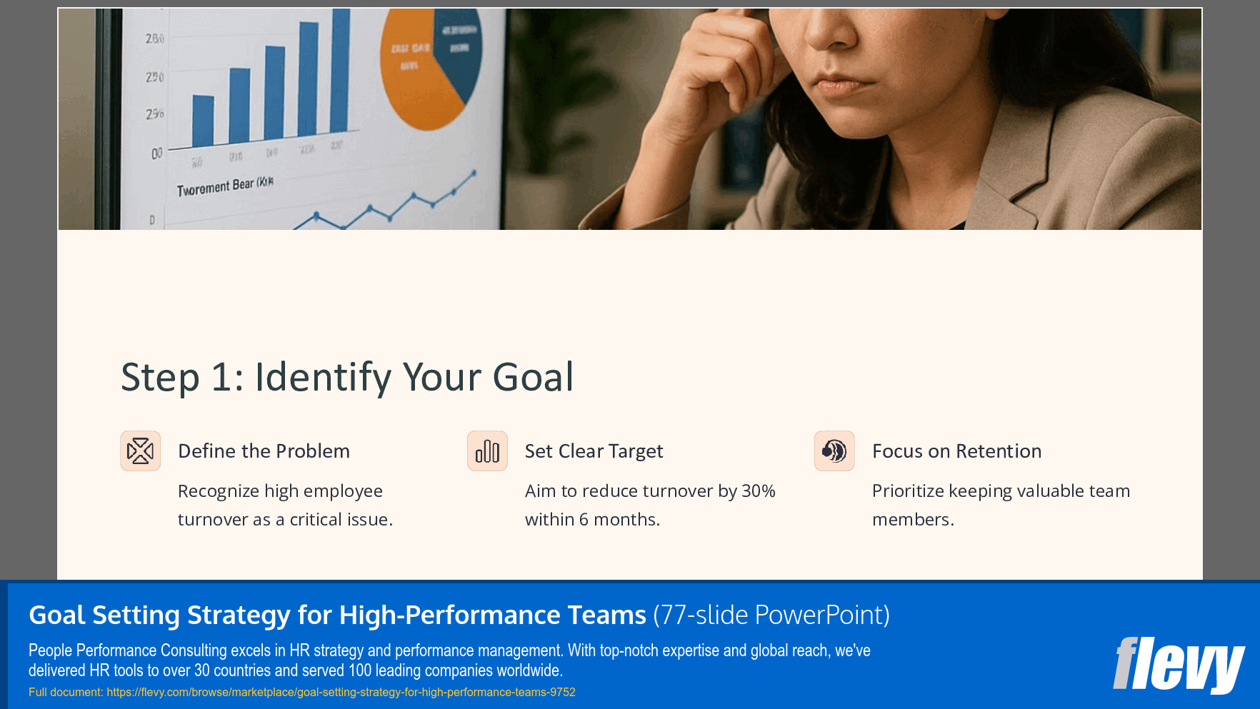 Goal Setting Strategy for High-Performance Teams (77-slide PPT PowerPoint presentation slide deck (PPTX)) Preview Image
