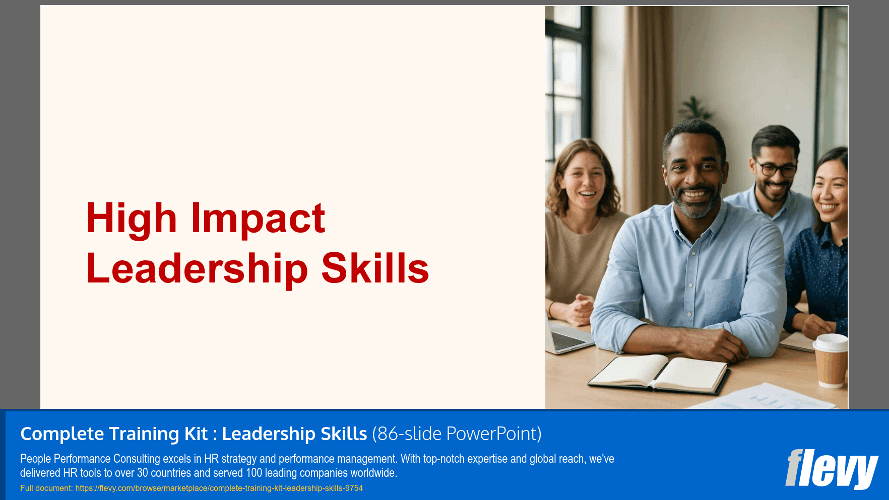 Complete Training Kit: Leadership Skills (86-slide PPT PowerPoint presentation slide deck (PPTX)) Preview Image