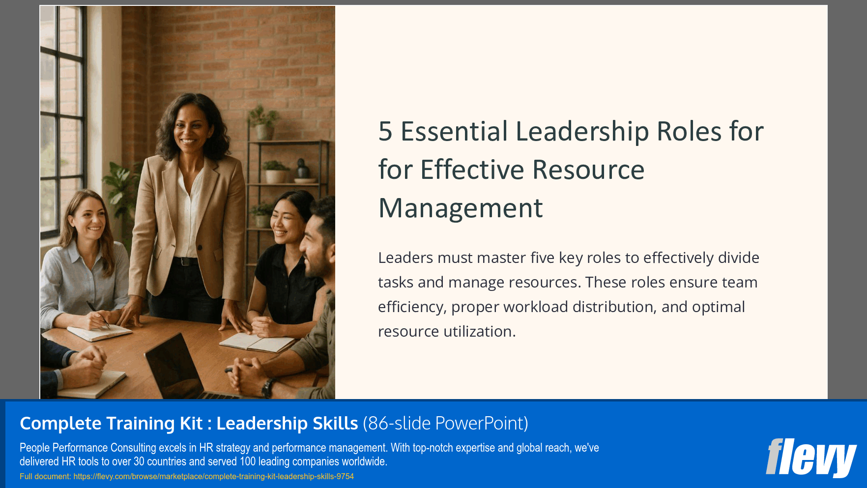 Complete Training Kit: Leadership Skills (86-slide PPT PowerPoint presentation slide deck (PPTX)) Preview Image