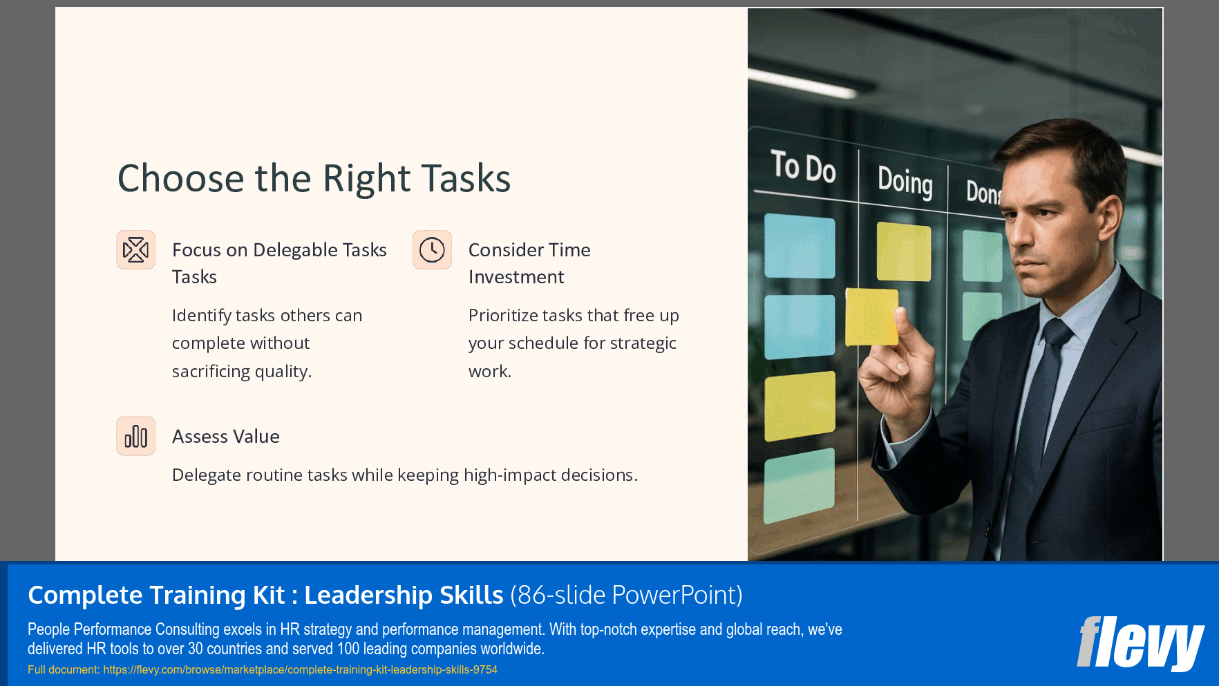 Complete Training Kit: Leadership Skills (86-slide PPT PowerPoint presentation slide deck (PPTX)) Preview Image